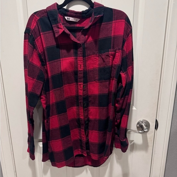SO Tops - SO red/ black flannel size XL